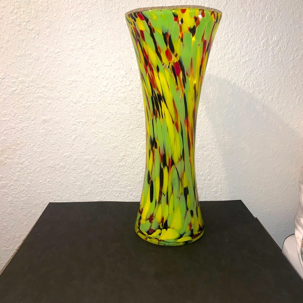 Large blown glass vase